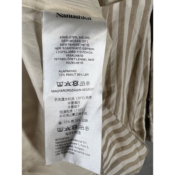 New Nanushka Esma Striped Mini Wrap Dress Size Small - Picture 7 of 7